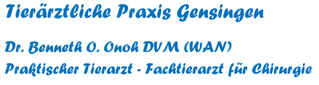 Logo von Tierärztliche Praxis Dr. Benneth O.Onoh DVM